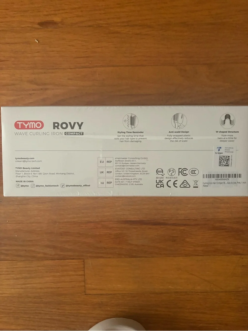 TYMO ROVY Compact Wave Curling Iron — Pink